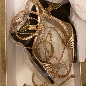 Jimmy Choo Copper Platform Shoe